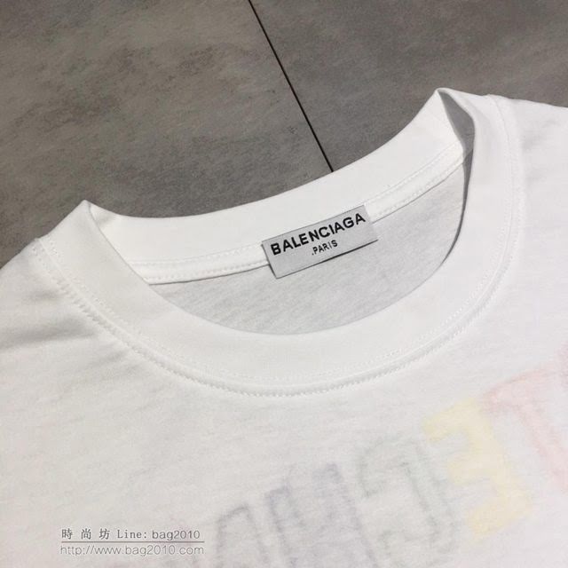 Balenciaga短袖衣 19春夏新款 巴黎世家白色T恤  tzy1627